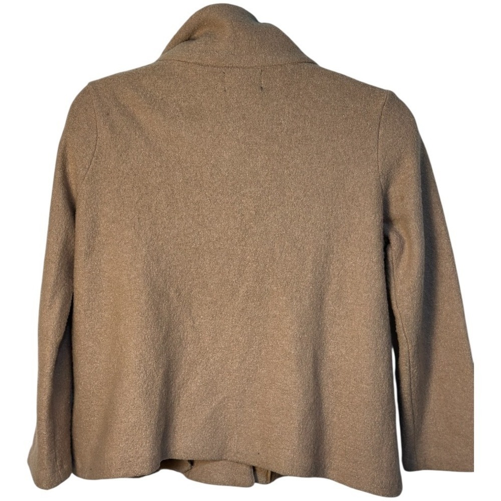 Cynthia Rowley Wool Blend Collar Outerwear Classic Jacket Tan Neutral Coat Small - Picture 2 of 5